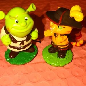 Shrek and Puss an Boots from Shrek and Friends